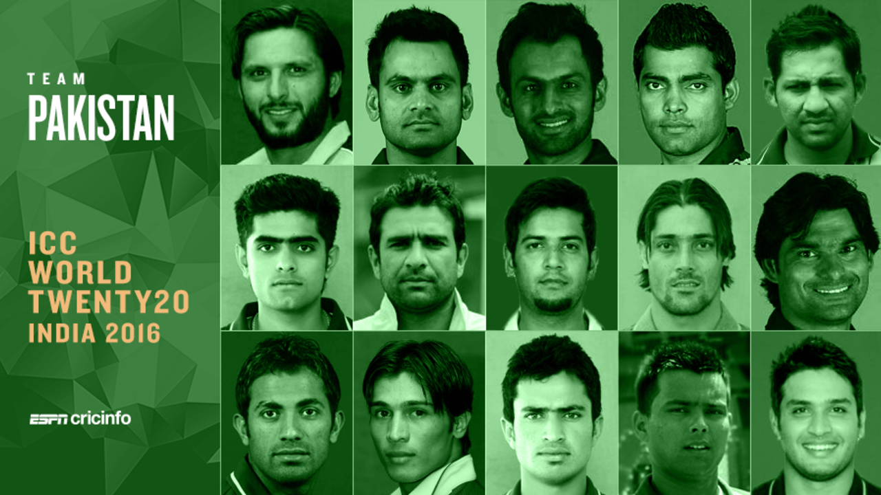 Pakistan's squad for the 2016 World T20 