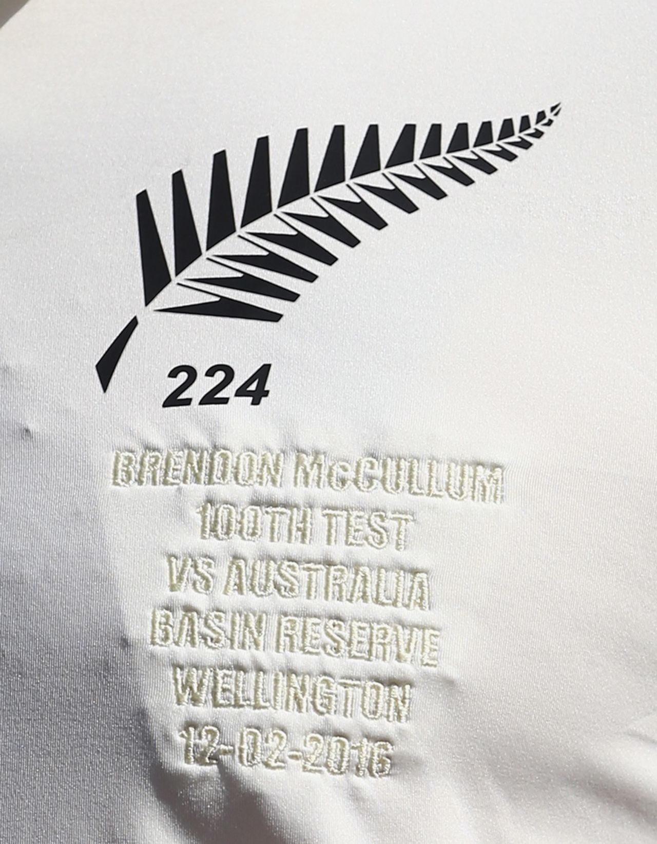 A special shirt for a special occasion, New Zealand v Australia, 1st Test, Wellington, 1st day, February 12, 2016, 
