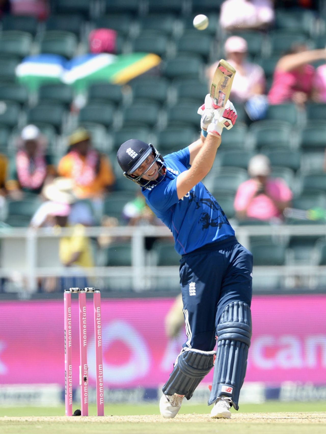 Joe Root drives over the top, South Africa v England, 4th ODI, Johannesburg, February 12, 2016