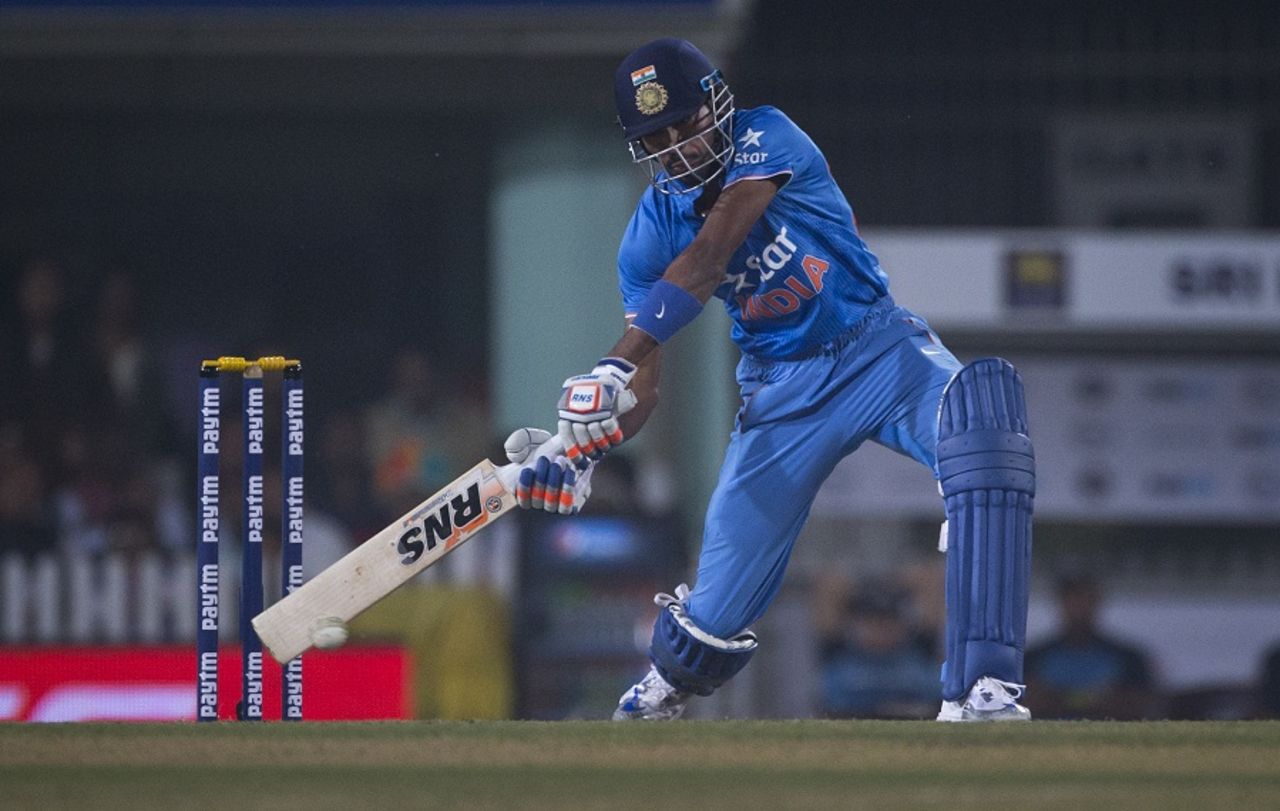 Hardik Pandya scored a 12-ball 27, India v Sri Lanka, 2nd T20I, Ranchi, February 12, 2016
