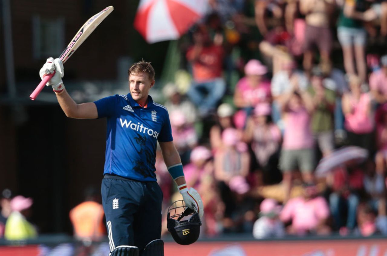 Joe Root made his second consecutive century in the series, South Africa v England, 4th ODI, Johannesburg, February 12, 2016