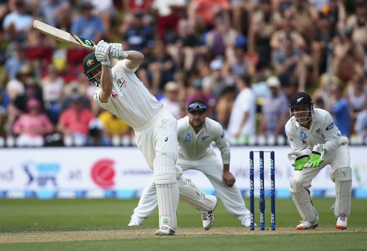 Adam Voges flicks over the top of midwicket, New Zealand v Australia, 1st Test, Wellington, 2nd day, February 13, 2016