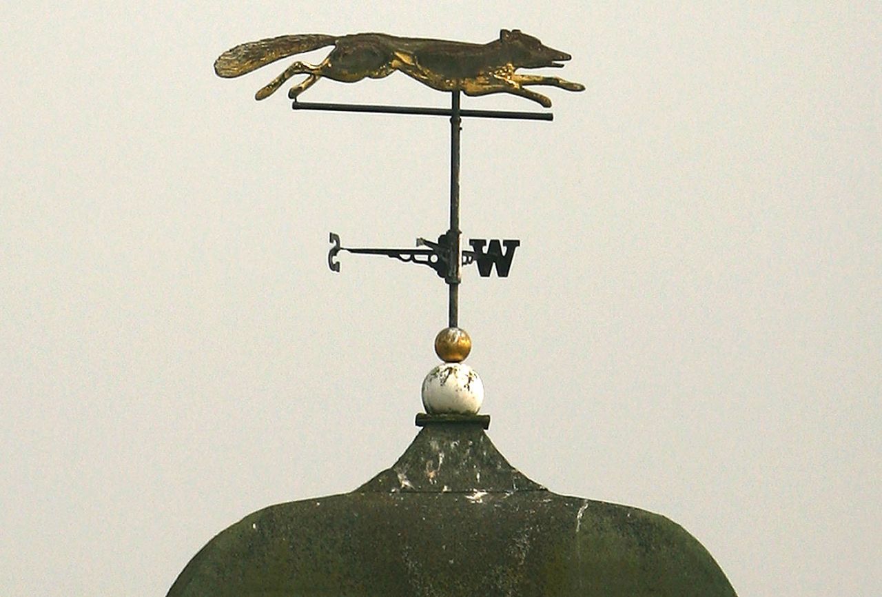 The weather vane at Grace Road symbolising the fox, Leicester, April 15, 2009