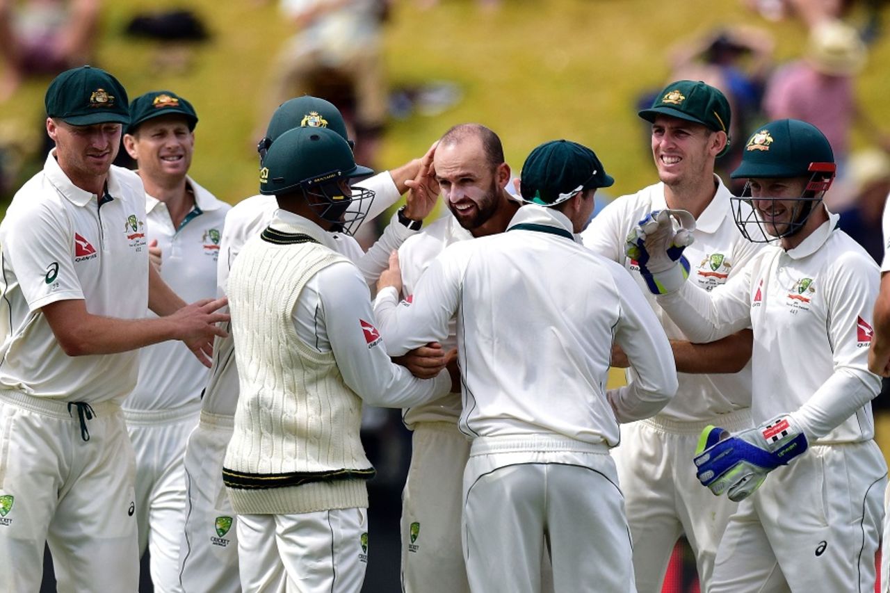 Nathan Lyon, central to Australia's plans in the second innings, delivered again, New Zealand v Australia, 1st Test, Wellington, 4th day, February 15, 2016