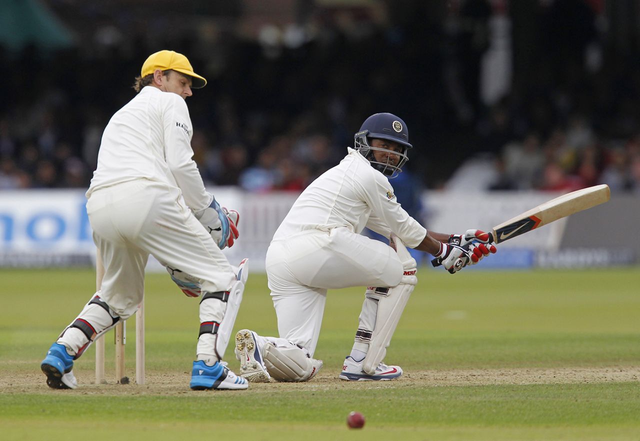 Brian Lara bats, Adam Gilchrist keeps, MCC v Rest of the World, Lord's, July 5, 2014 