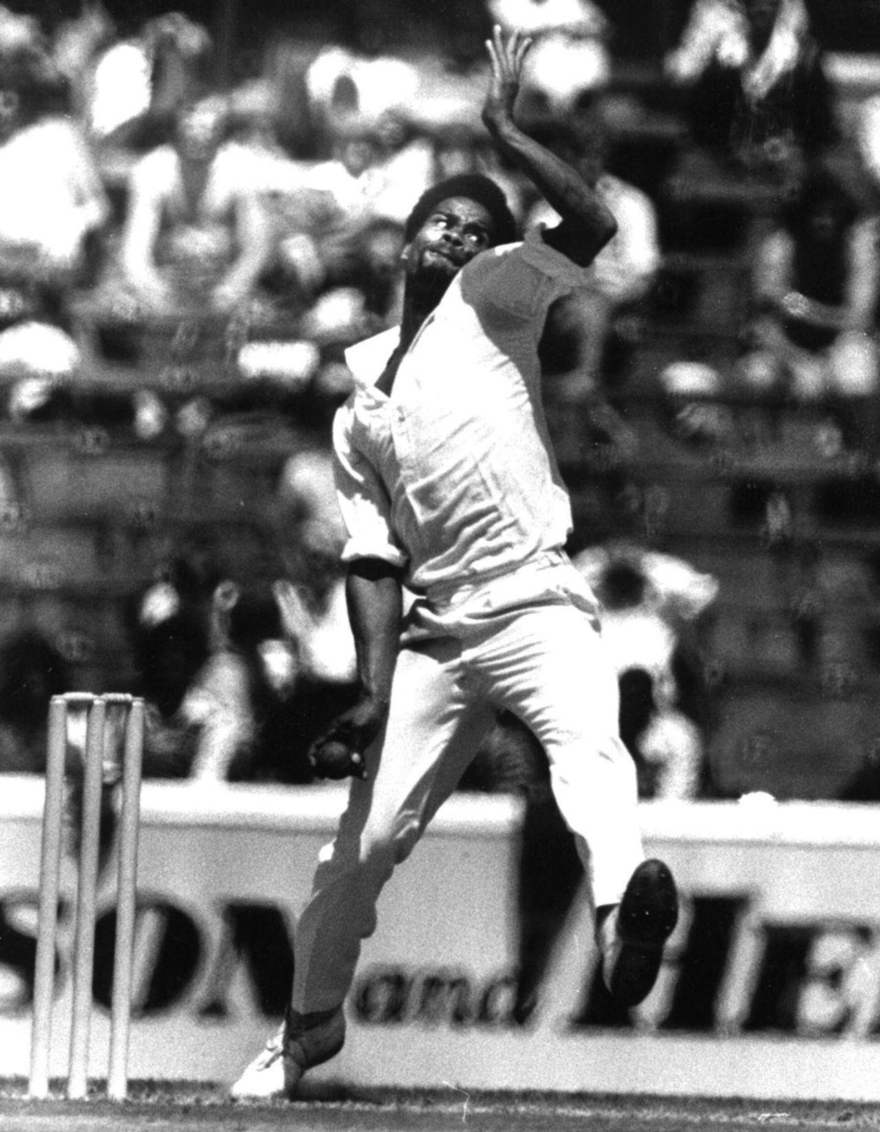 Keith Boyce about to enter his delivery stride, New Zealand v West Indies, World Cup, The Oval, June 18, 1975