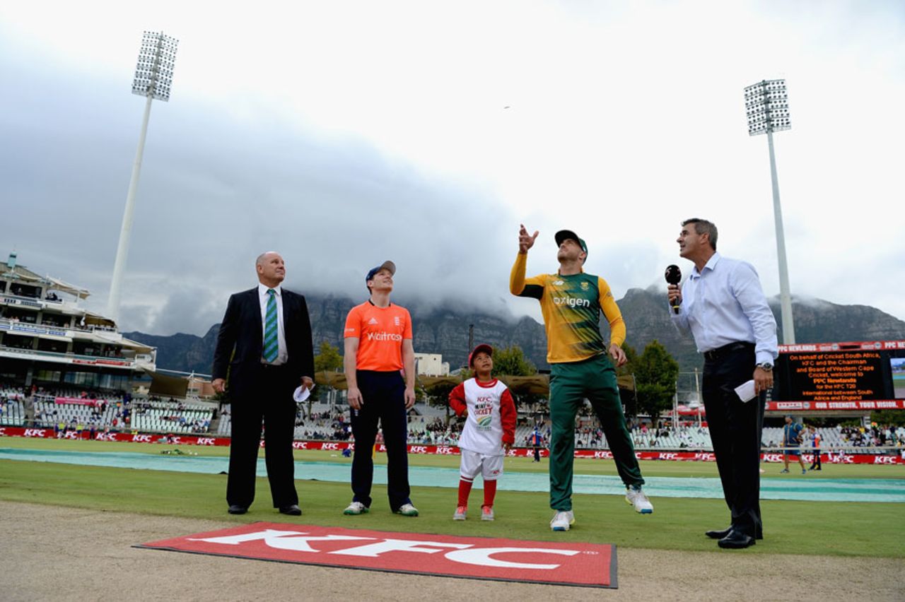 Eoin Morgan called incorrectly at the toss, South Africa v England, 1st T20, Cape Town, February 19, 2016