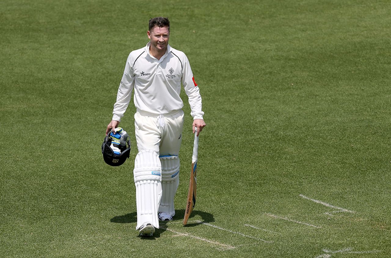 Michael Clarke scored 48 on his return to cricket, playing for Western Suburbs, Sydney, February 20, 2016