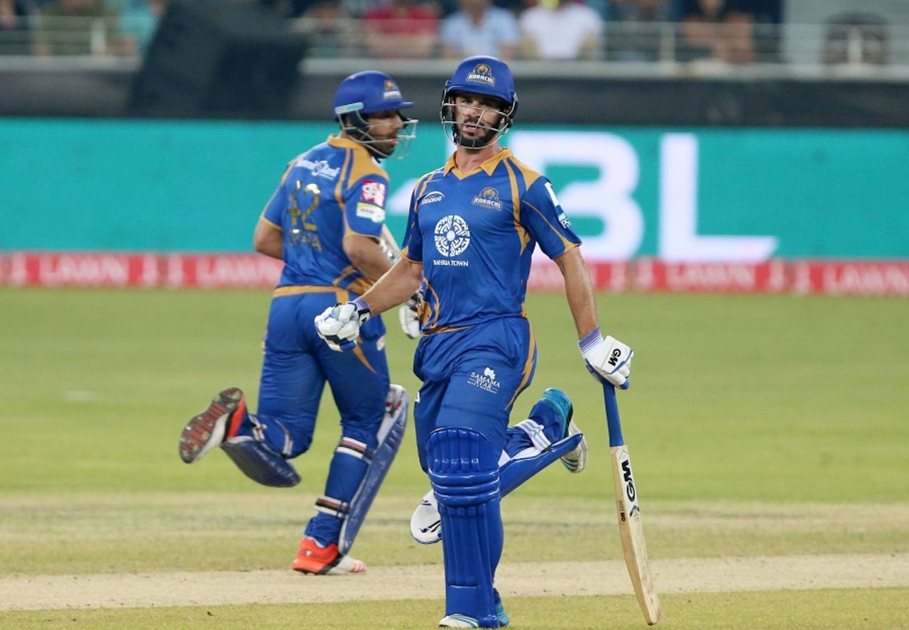 Ryan ten Doeschate and Ravi Bopara added 49 for the fifth wicket, Islamabad United v Karachi Kings, Pakistan Super League, 2nd qualifying final, Dubai, February 20, 2016