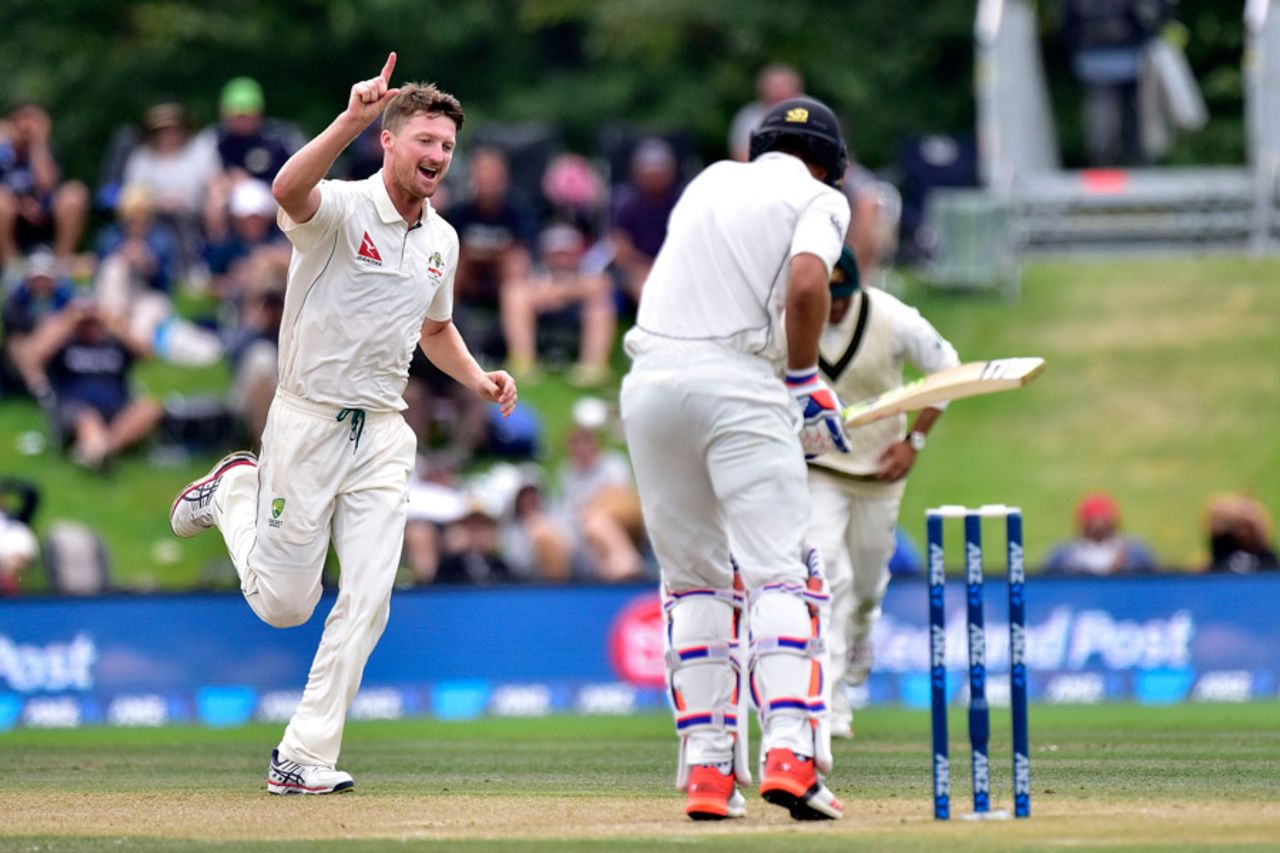Jackson Bird had Tim Southee caught in the slips, New Zealand v Australia, 2nd Test, Christchurch, 4th day, February 23, 2016