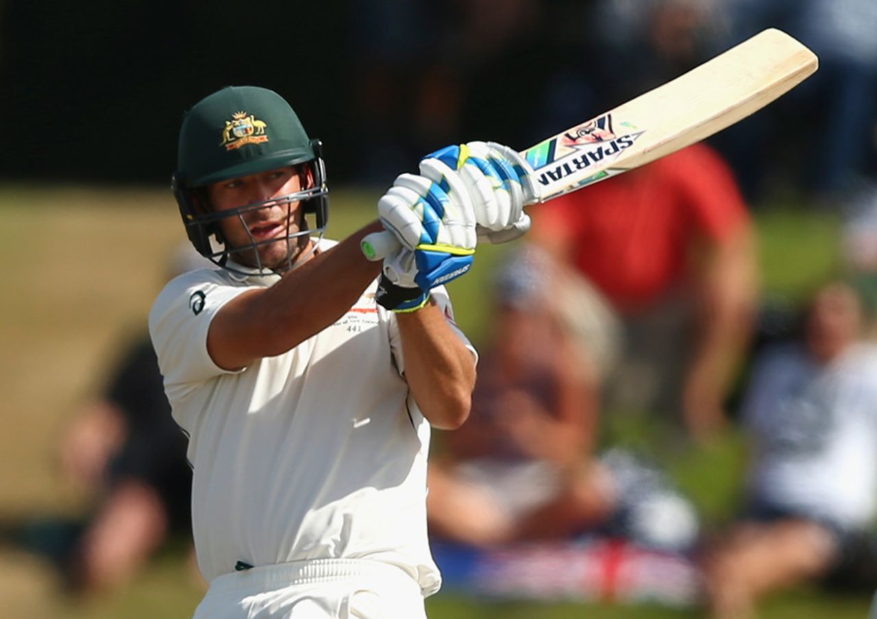 Joe Burns plays the pull, New Zealand v Australia, 2nd Test, Christchurch, 5th day, February 24, 2016