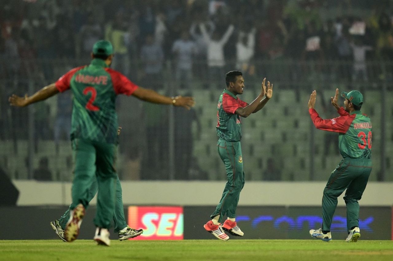 Al-Amin Hossain nipped out Shikhar Dhawan with a ripper, Bangladesh v India, Asia Cup 2016, Mirpur, February 24, 2016