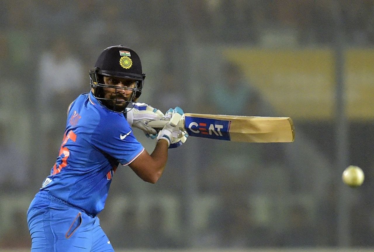 Rohit Sharma guides one to third man, Bangladesh v India, Asia Cup 2016, Mirpur, February 24, 2016