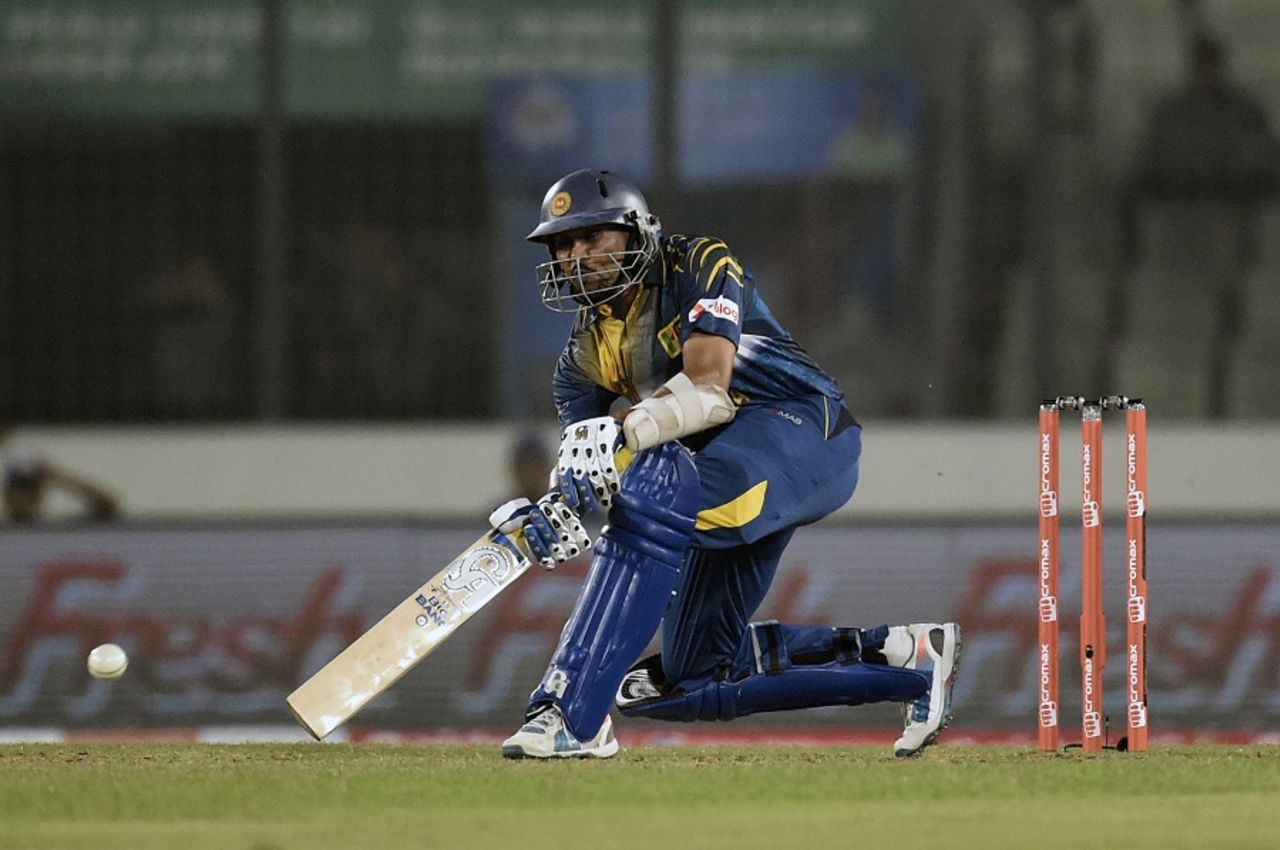 Tillakaratne Dilshan lines up to play a scoop, Sri Lanka v UAE, Asia Cup 2016, Mirpur, February 25, 2016