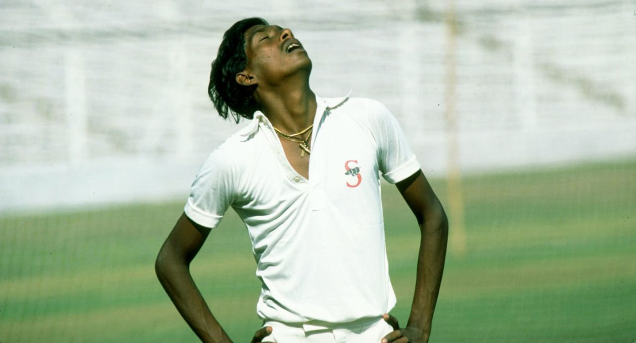 Laxman Sivaramakrishnan takes a breather, 1984