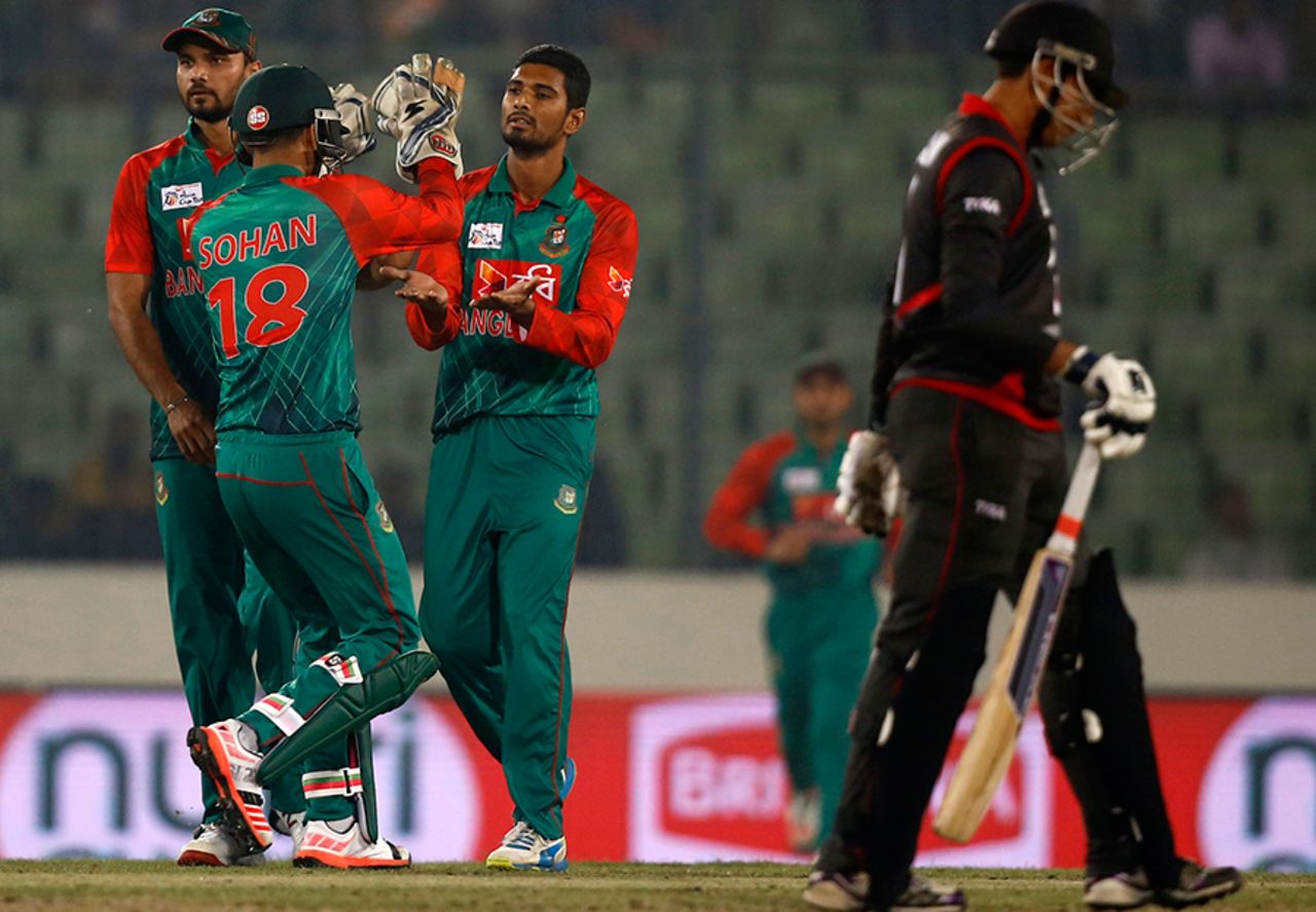 Mahmudullah picked up two lower-order wickets, Bangladesh v UAE, Asia Cup 2016, Mirpur, February 26, 2016