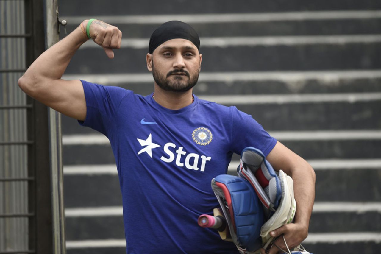 Harbhajan Singh poses for a photograph ahead of a practice session, Fatullah, February 26, 2016