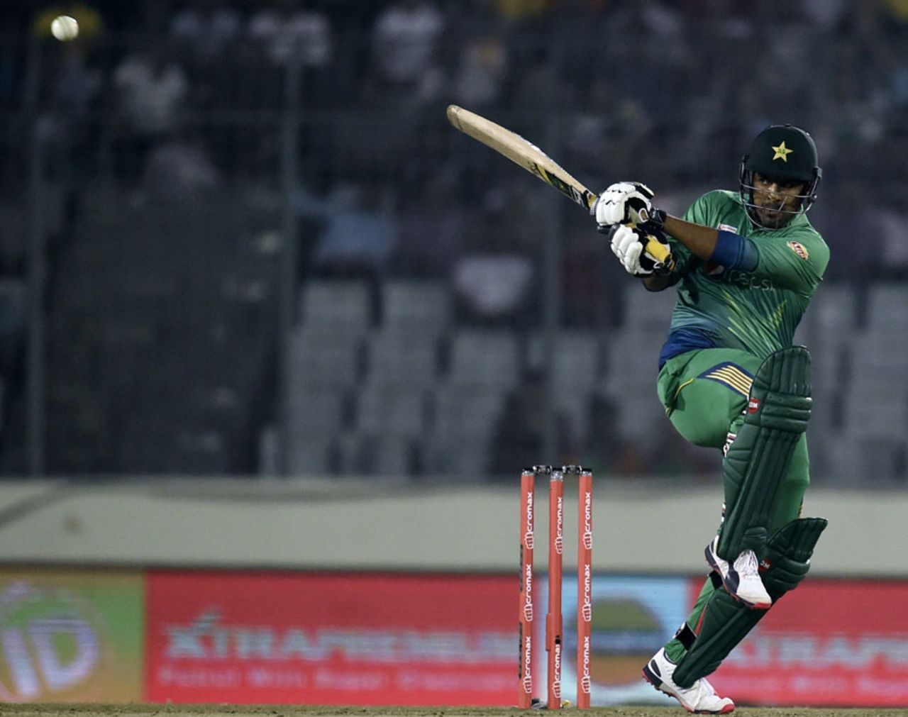 Sharjeel Khan executes a pull shot, India v Pakistan, Asia Cup, Mirpur, February 27, 2016