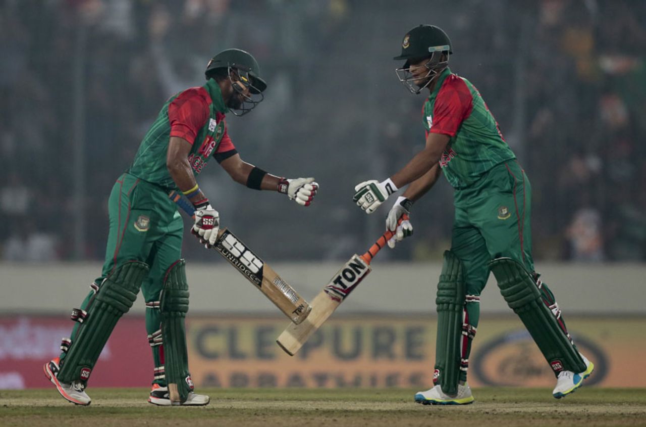 Sabbir Rahman and Shakib Al Hasan added 82 for the fourth wicket, Bangladesh v Sri Lanka, Asia Cup T20, Mirpur, February 28, 2016