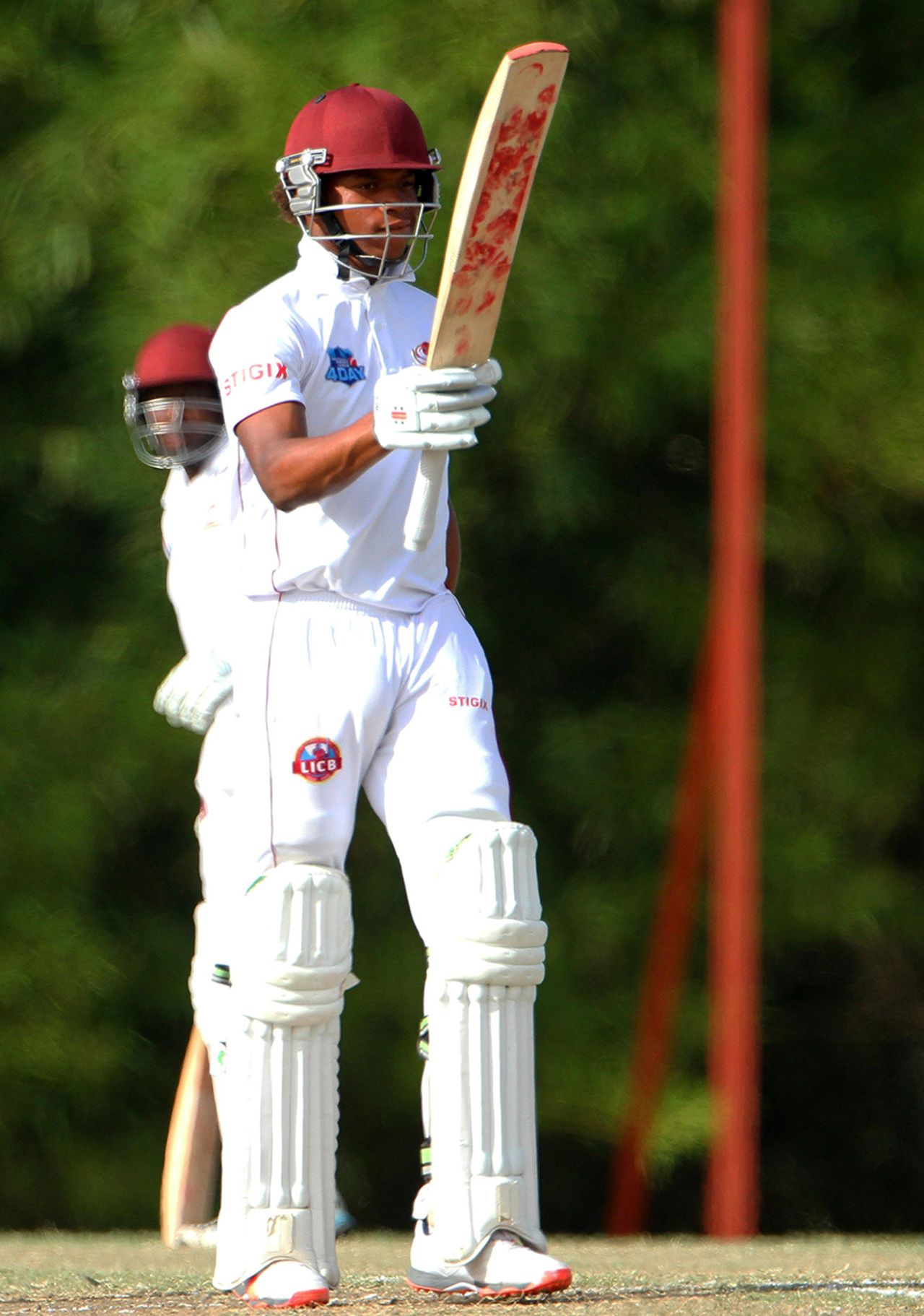 Keacy Carty brought up his maiden first-class fifty, Trinidad & Tobago v Leeward Islands, Regional 4-Day Tournament, 3rd day, Couva, February 28, 2016