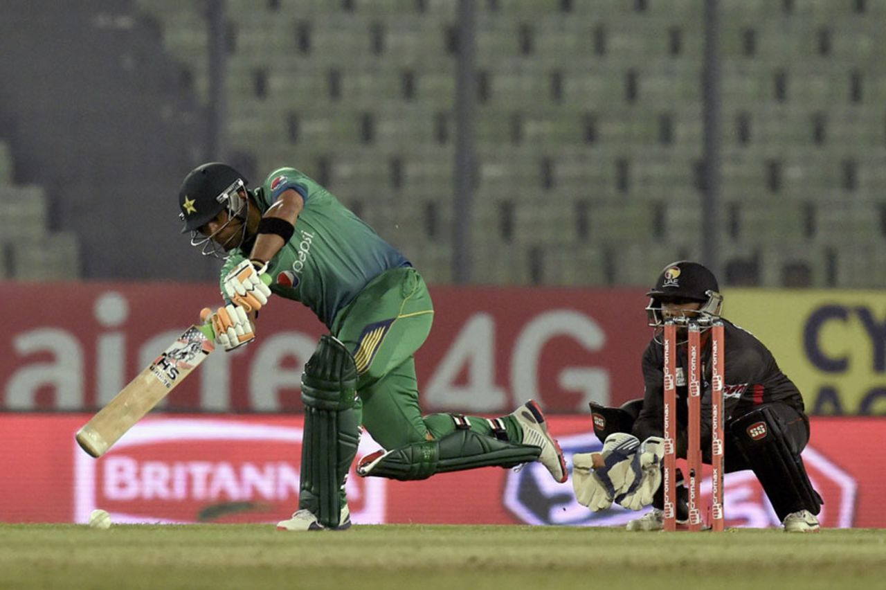 Umar Akmal's unbeaten 50 led Pakistan to victory, the second-most economical in T20Is, Pakistan v UAE, Asia Cup, Mirpur, February 29, 2016