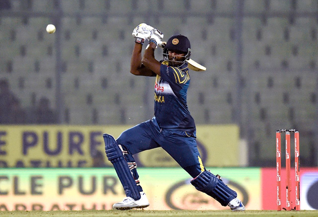 Thisara Perera struck a six-ball 17, India v Sri Lanka, Asia Cup 2016, Mirpur, March 1, 2016