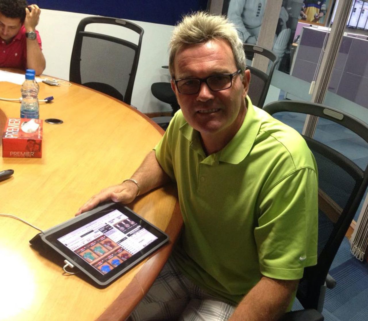 Martin Crowe at the ESPNcricinfo office