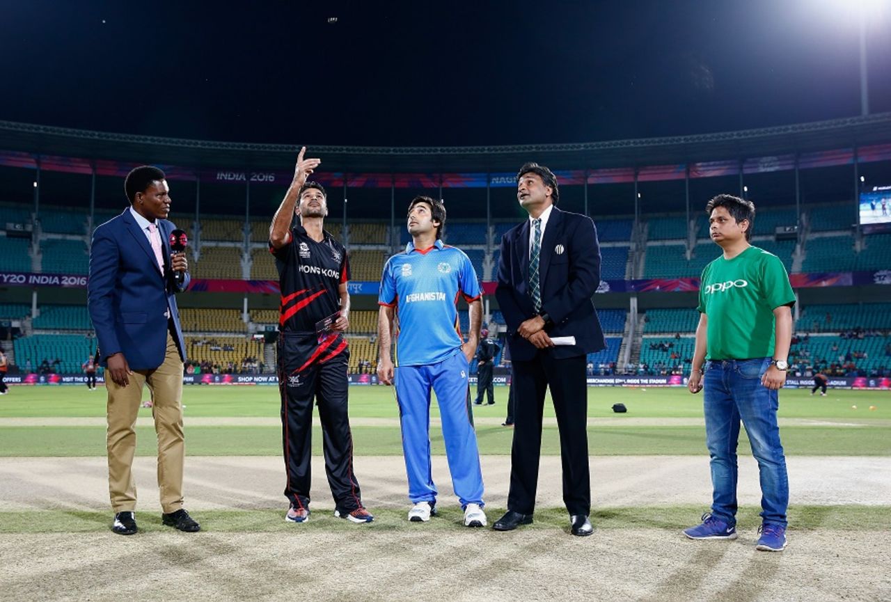 Tanwir Afzal won the toss and opted to bat, Hong Kong v Afghanistan, Group B, World T20, Nagpur, March 10, 2016