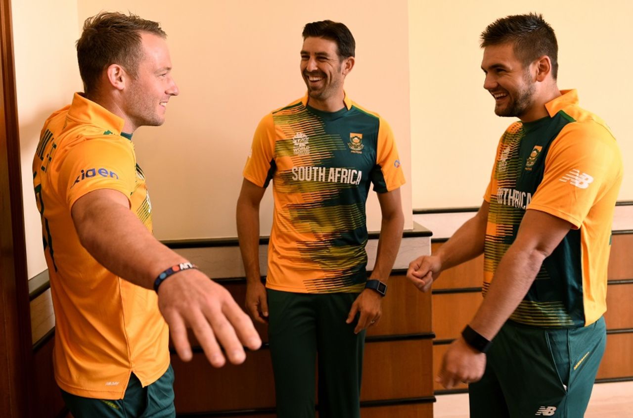 David Miller, David Wiese and Rilee Rossouw find a reason to smile, Mumbai, March 11, 2016