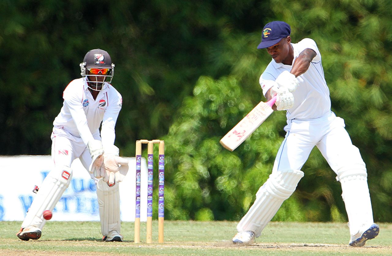 Kevin Stoute struck six fours in his knock of 66, Trinidad & Tobago v Barbados, Regional 4-day Tournament, 2nd day, Trinidad, March 12, 2016