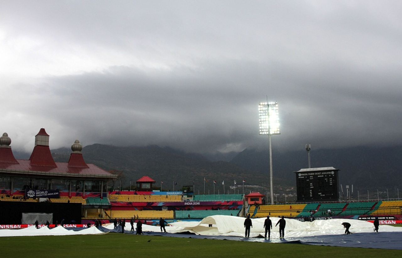 Persistent showers delayed the start of the match,  Ireland v Netherlands, World T20 qualifiers, Group A, March 13, 2016
