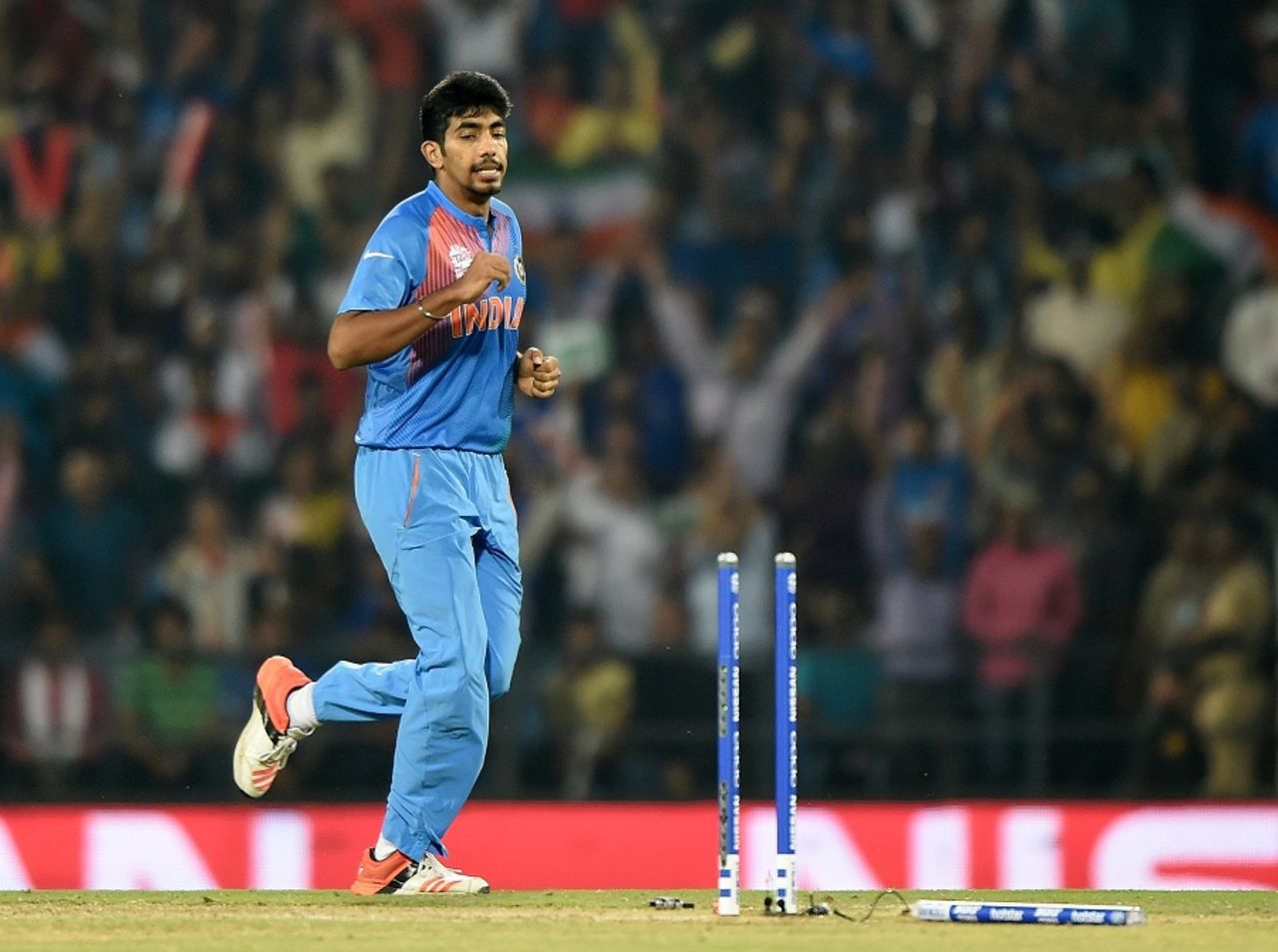 Jasprit Bumrah uprooted Corey Anderson's middle stump, India v New Zealand, World T20 2016, Group 2, Nagpur, March 15, 2016 