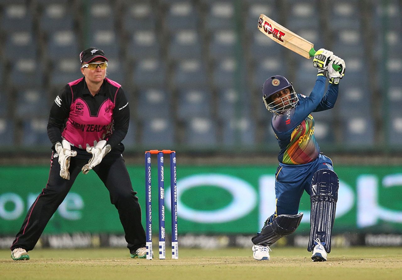 Dilani Manodara top-scored for Sri Lanka with 37 off 31 balls, New Zealand v Sri Lanka, Women's World T20 2016, Group A, Delhi, March 15, 2016