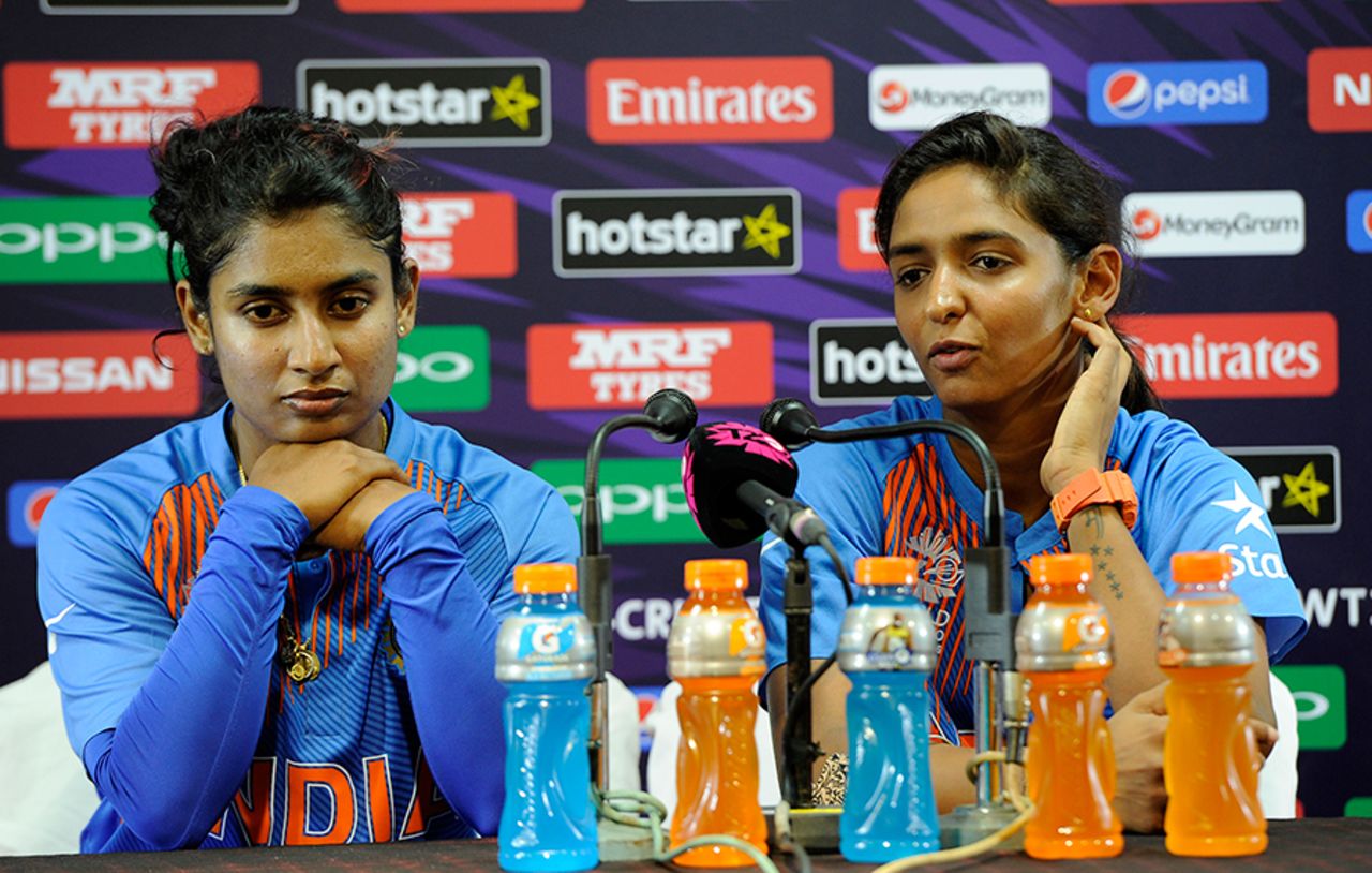 Mithali Raj and Harmanpreet Kaur speak to the media after India Women's win, India v Bangladesh, Women's World T20, Group B, Bangalore, March 15, 2016