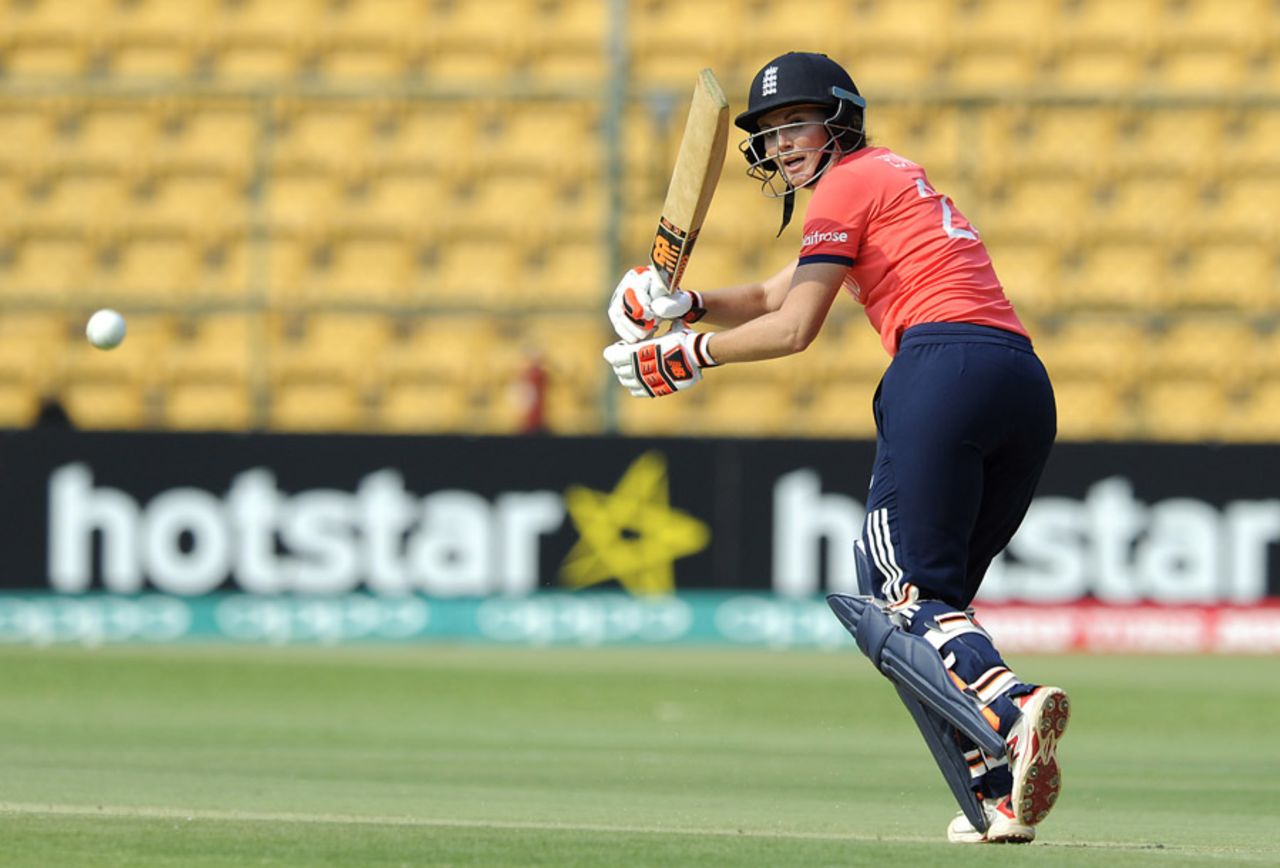 Charlotte Edwards turns the ball to the leg side, Bangladesh v England, Women's World T20 2016, Group B, Bangalore, March 17, 2016