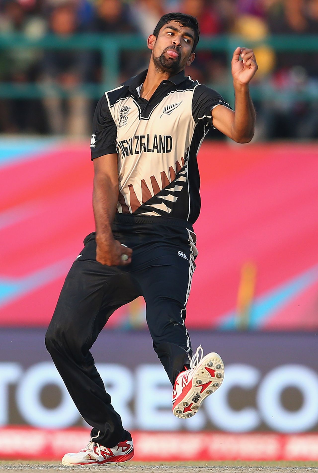 Ish Sodhi bowled a stifling spell of 4-0-14-1, Australia v New Zealand, World T20 2016, Group 2, Dharamsala, March 18, 2016