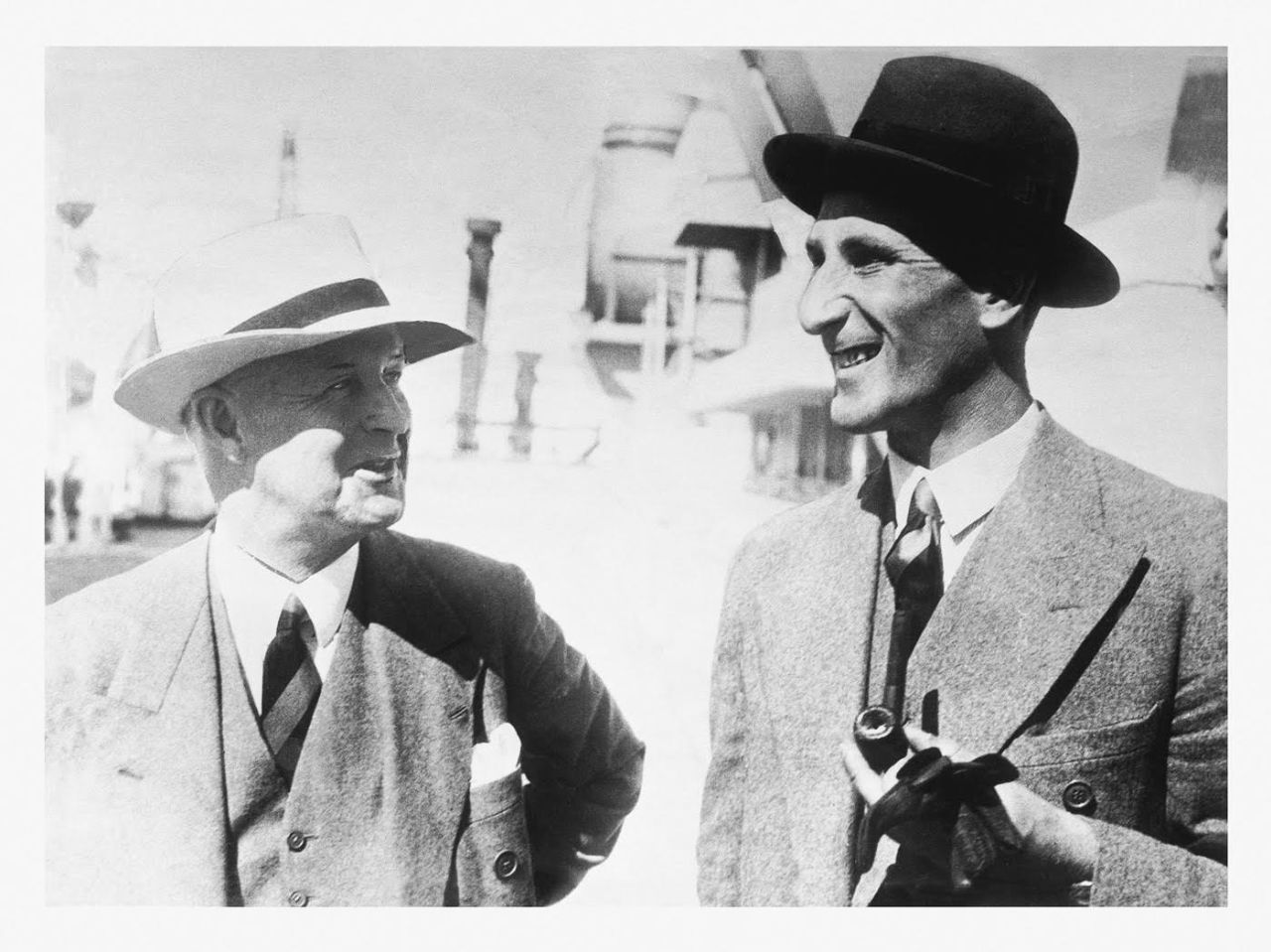 Pelham Warner and Douglas Jardine on arriving in Australia for the Bodyline series, November 15, 1932