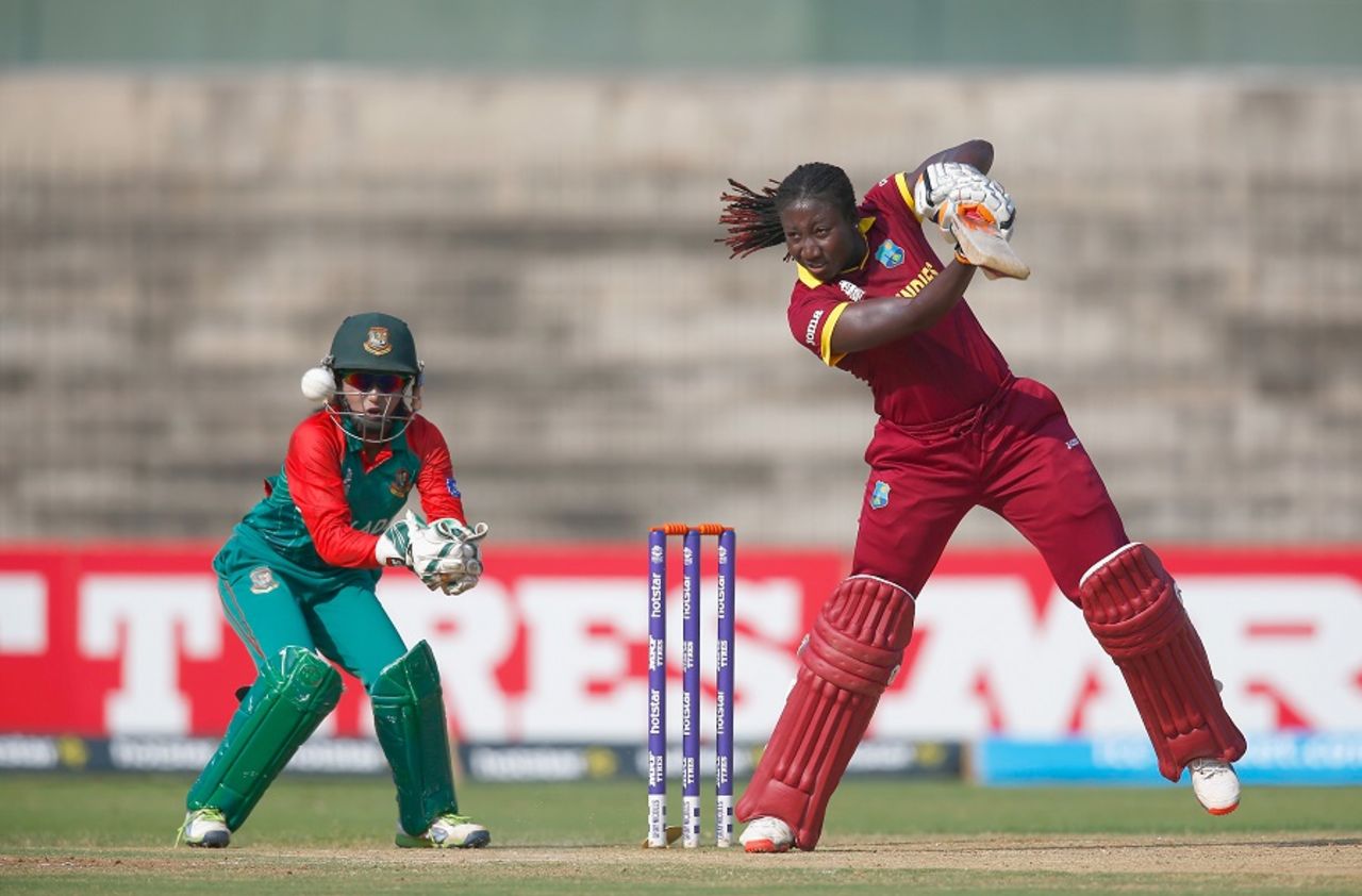 Stafanie Taylor works one through the off side, Bangladesh v West Indies, Women's World T20, Group B, Chennai, March 20, 2016