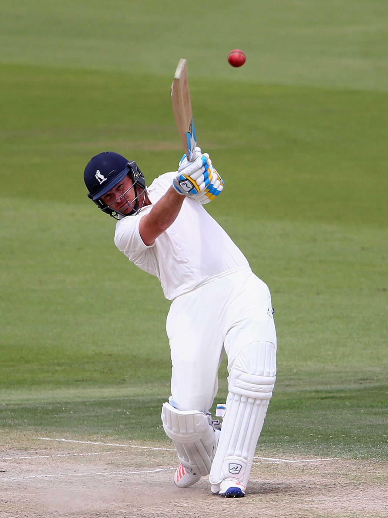 Ian Bell dances down the pitch during his 44, MCC v Yorkshire, Champion County Match, Abu Dhabi, March 21, 2016