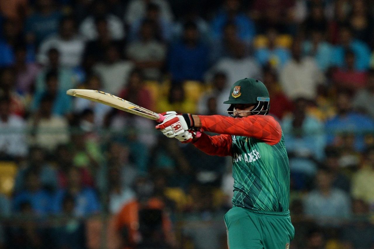 Tamim Iqbal plays a pull, India v Bangladesh, World T20 2016, Group 2, Bangalore, March 23, 2016