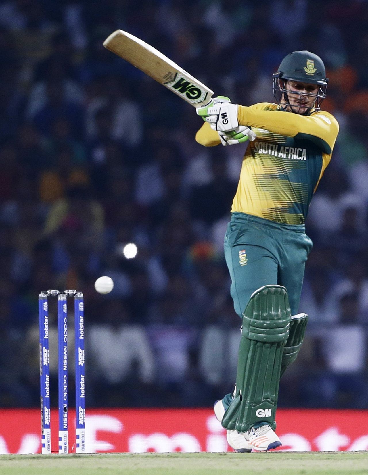 Quinton de Kock plays a pull shot, South Africa v West Indies, World T20 2016, Group 1, Nagpur, March 25, 2016