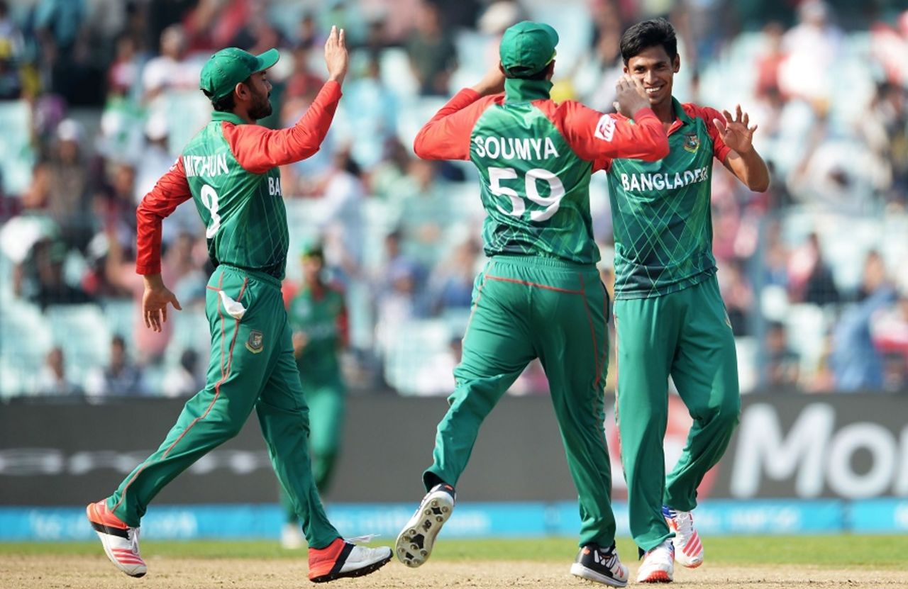 Mustafizur Rahman finished with figures of 5 for 22, Bangladesh v New Zealand, World T20 2016, Group 2, Kolkata, March 26, 2016
