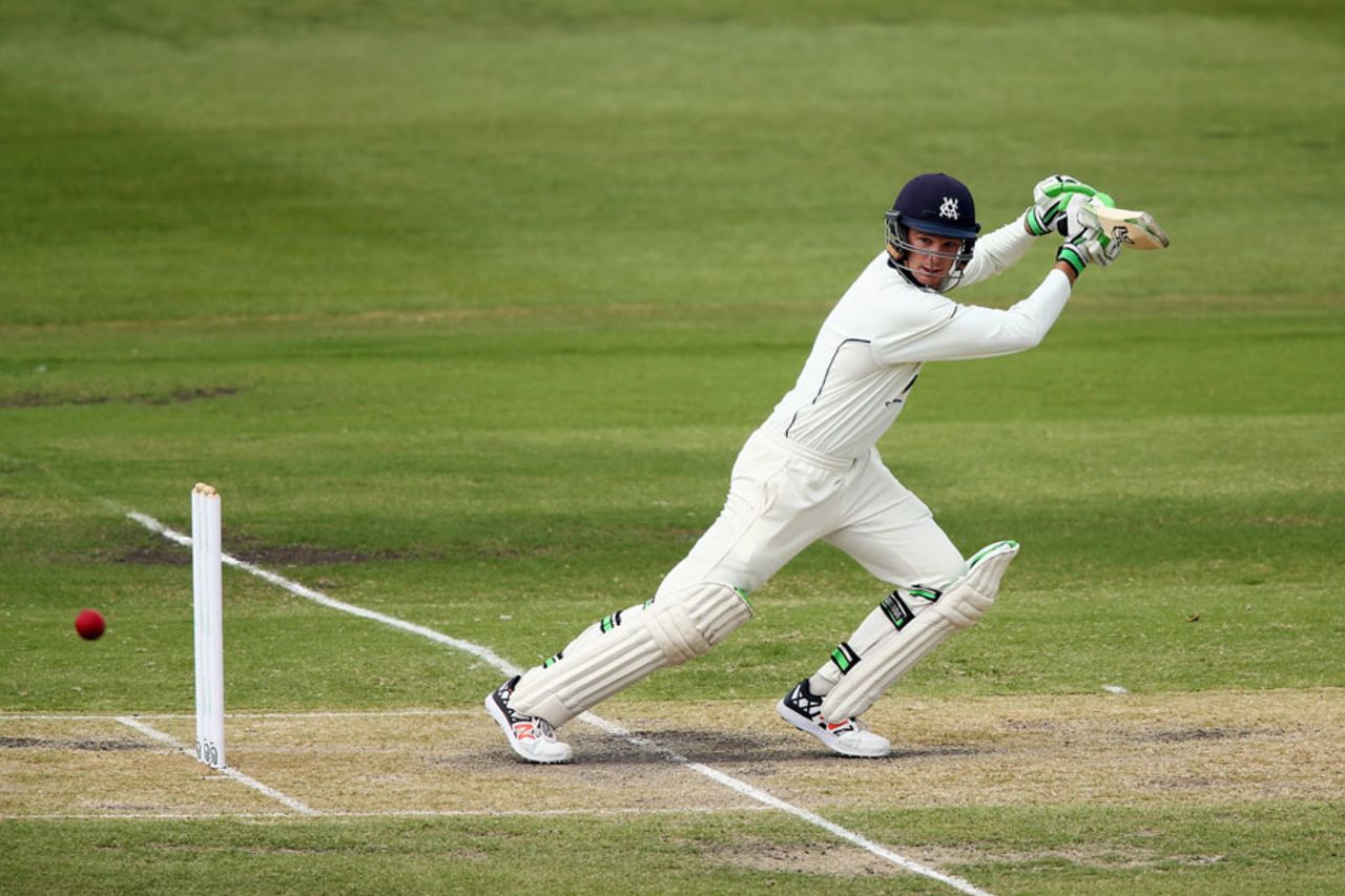 Peter Handscomb punches one through the off side, South Australia v Victoria, Sheffield Shield, Final, Adelaide, March 26, 2016