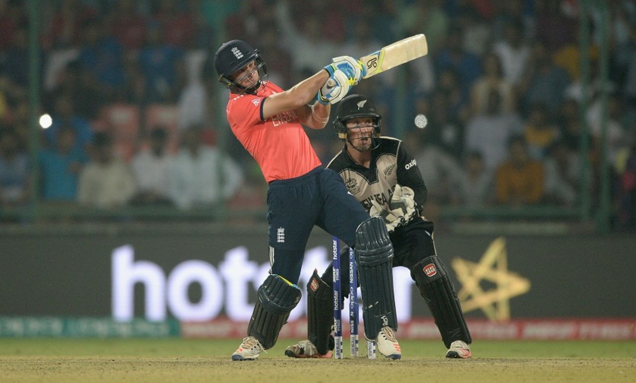 Jos Buttler plays a pull, England v New Zealand, World T20, Semi-final, Delhi, March 30, 2016
