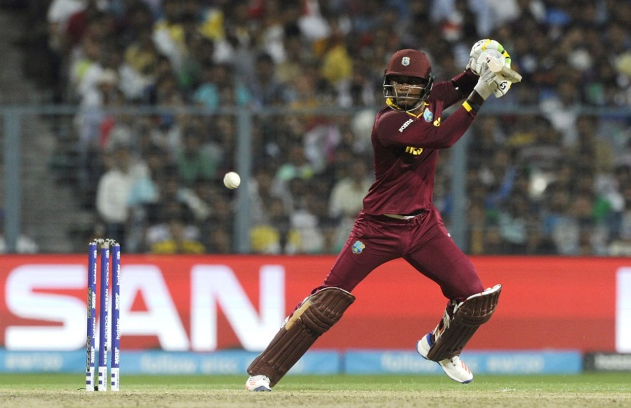 Marlon Samuels used third man to great effect during his unbeaten 85, England v West Indies, World T20, final, Kolkata, April 3, 2016 