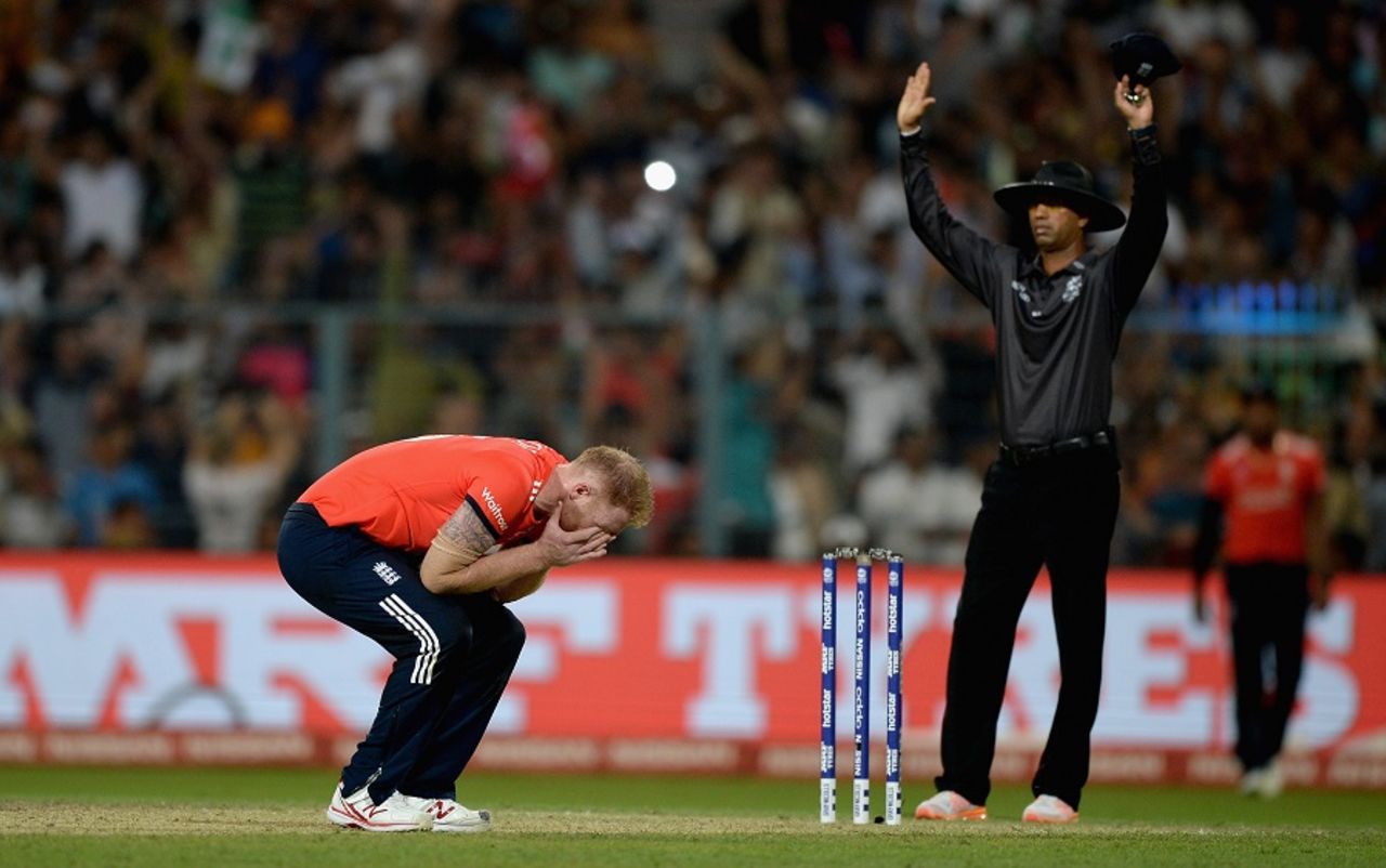 Ben Stokes had 18 runs to defend, but was hit for four sixes, England v West Indies, World T20, final, Kolkata, April 3, 2016 