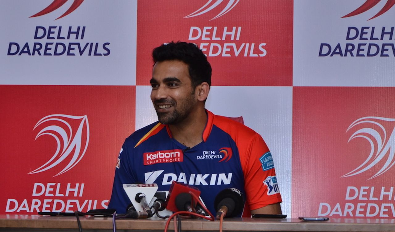 Zaheer Khan at a pre-tournament press conference as captain, IPL 2016, Delhi, April 5, 2016