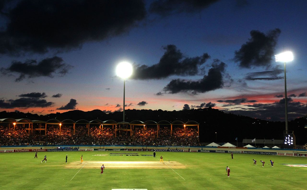 A general view of Beausejour stadium, West Indies v Australia, World Twenty20, Super Eights, Group F, St Lucia, May 11, 2010