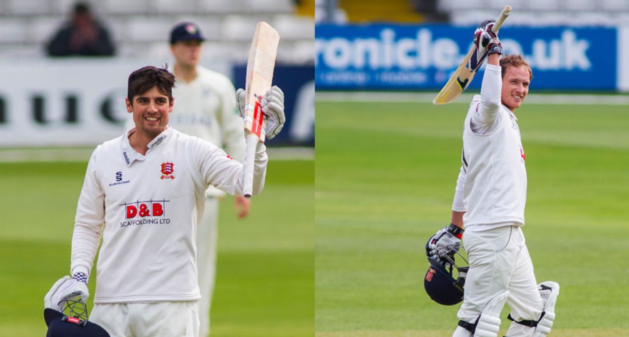 Hundreds up: Alastair Cook and Tom Westley both reached three figures, Essex v Gloucestershire, Specsavers County Championship, Division Two, Chelmsford, 2nd day, April 11, 2016