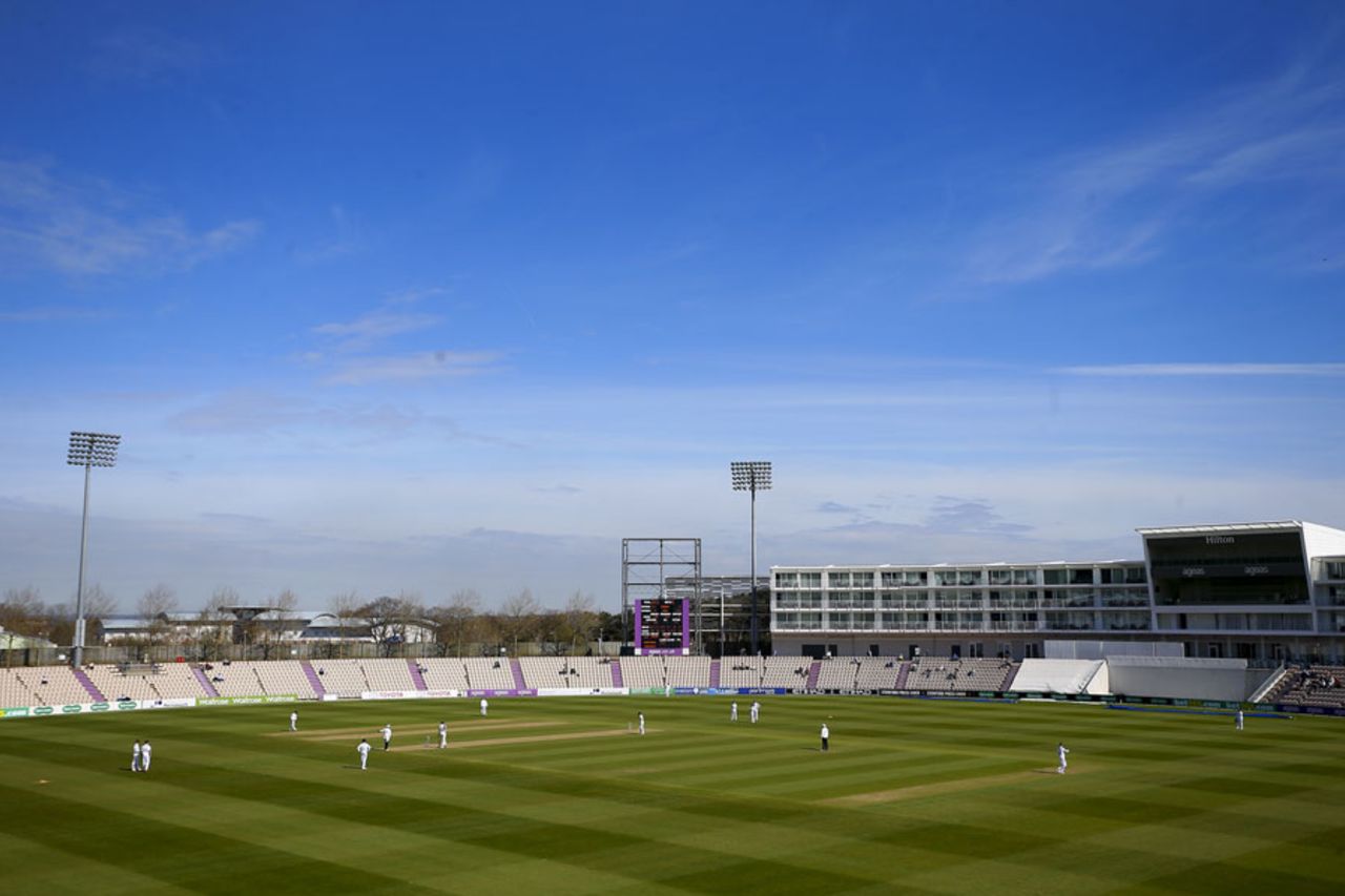 It was a fine day on the south coast after interruptions earlier in the game, Hampshire v Warwickshire, Specsavers County Championship, Division One, Ageas Bowl, 4th day, April 13, 2016